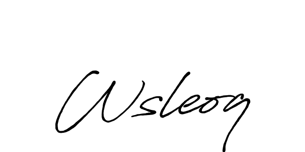 Create a beautiful signature design for name Wsleoq. With this signature (Antro_Vectra_Bolder) fonts, you can make a handwritten signature for free. Wsleoq signature style 7 images and pictures png