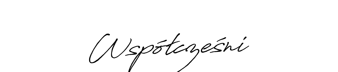 Make a short Współcześni signature style. Manage your documents anywhere anytime using Antro_Vectra_Bolder. Create and add eSignatures, submit forms, share and send files easily. Współcześni signature style 7 images and pictures png