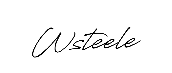 Make a beautiful signature design for name Wsteele. Use this online signature maker to create a handwritten signature for free. Wsteele signature style 7 images and pictures png