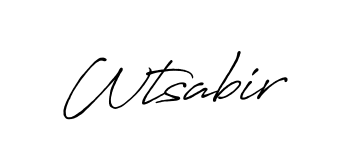 How to make Wtsabir name signature. Use Antro_Vectra_Bolder style for creating short signs online. This is the latest handwritten sign. Wtsabir signature style 7 images and pictures png