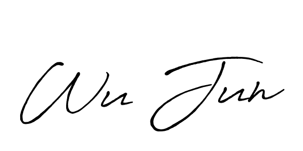 It looks lik you need a new signature style for name Wu Jun. Design unique handwritten (Antro_Vectra_Bolder) signature with our free signature maker in just a few clicks. Wu Jun signature style 7 images and pictures png