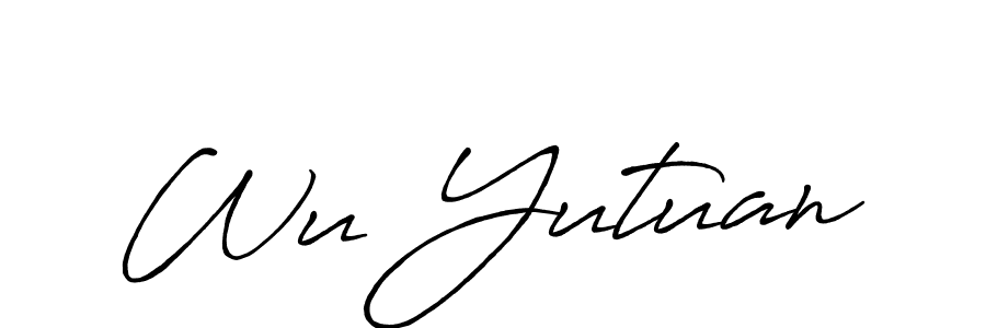 Design your own signature with our free online signature maker. With this signature software, you can create a handwritten (Antro_Vectra_Bolder) signature for name Wu Yutuan. Wu Yutuan signature style 7 images and pictures png