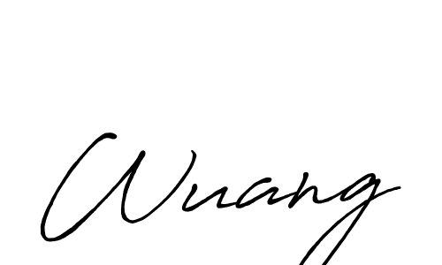 The best way (Antro_Vectra_Bolder) to make a short signature is to pick only two or three words in your name. The name Wuang include a total of six letters. For converting this name. Wuang signature style 7 images and pictures png