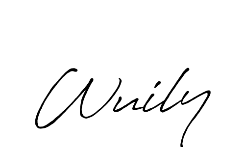 Make a short Wuily signature style. Manage your documents anywhere anytime using Antro_Vectra_Bolder. Create and add eSignatures, submit forms, share and send files easily. Wuily signature style 7 images and pictures png