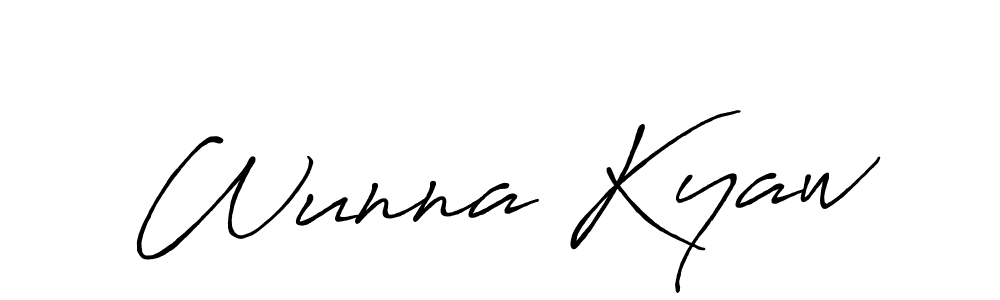 It looks lik you need a new signature style for name Wunna Kyaw. Design unique handwritten (Antro_Vectra_Bolder) signature with our free signature maker in just a few clicks. Wunna Kyaw signature style 7 images and pictures png
