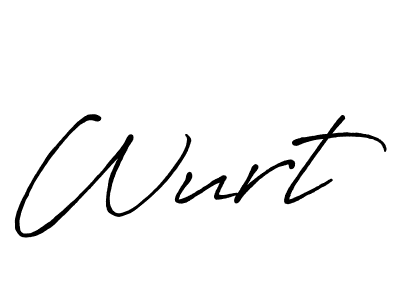 How to make Wurt signature? Antro_Vectra_Bolder is a professional autograph style. Create handwritten signature for Wurt name. Wurt signature style 7 images and pictures png