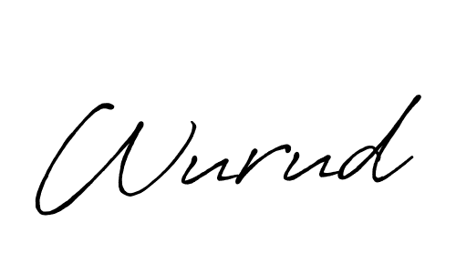 Design your own signature with our free online signature maker. With this signature software, you can create a handwritten (Antro_Vectra_Bolder) signature for name Wurud. Wurud signature style 7 images and pictures png