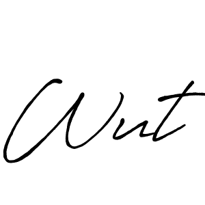 Design your own signature with our free online signature maker. With this signature software, you can create a handwritten (Antro_Vectra_Bolder) signature for name Wut. Wut signature style 7 images and pictures png