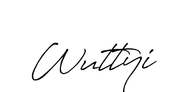 You should practise on your own different ways (Antro_Vectra_Bolder) to write your name (Wuttyi) in signature. don't let someone else do it for you. Wuttyi signature style 7 images and pictures png