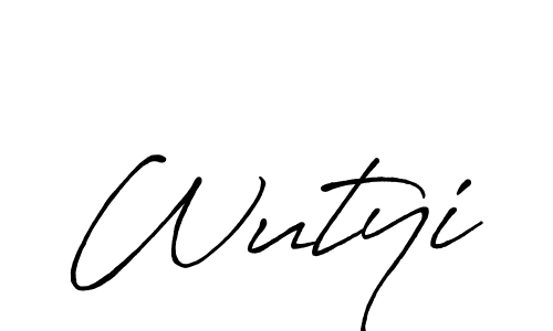 Wutyi stylish signature style. Best Handwritten Sign (Antro_Vectra_Bolder) for my name. Handwritten Signature Collection Ideas for my name Wutyi. Wutyi signature style 7 images and pictures png