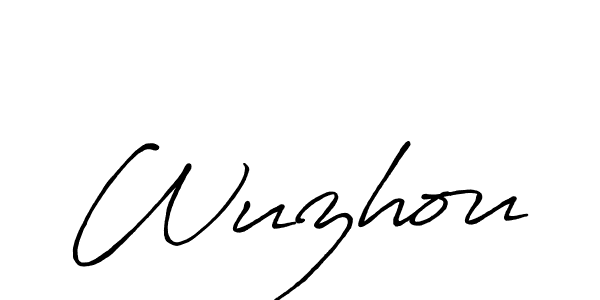 if you are searching for the best signature style for your name Wuzhou. so please give up your signature search. here we have designed multiple signature styles  using Antro_Vectra_Bolder. Wuzhou signature style 7 images and pictures png