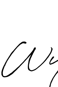 Use a signature maker to create a handwritten signature online. With this signature software, you can design (Antro_Vectra_Bolder) your own signature for name Wy. Wy signature style 7 images and pictures png