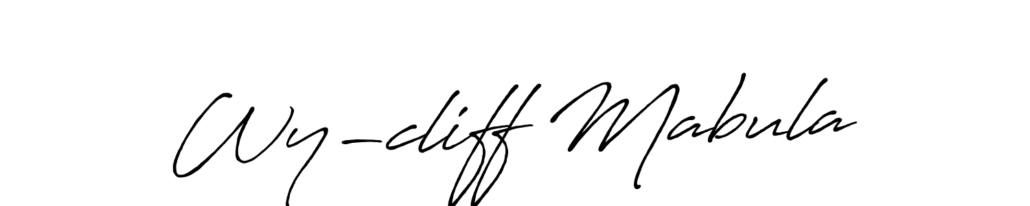 How to make Wy-cliff Mabula signature? Antro_Vectra_Bolder is a professional autograph style. Create handwritten signature for Wy-cliff Mabula name. Wy-cliff Mabula signature style 7 images and pictures png