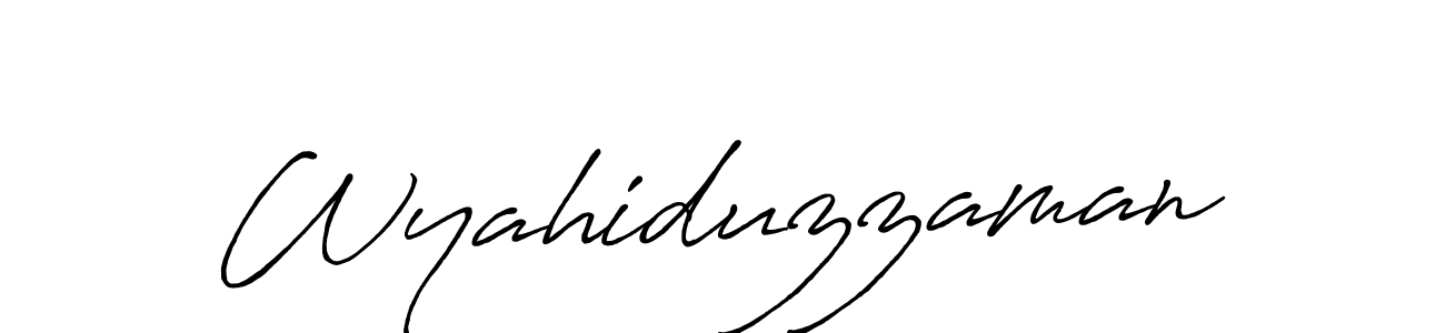 Use a signature maker to create a handwritten signature online. With this signature software, you can design (Antro_Vectra_Bolder) your own signature for name Wyahiduzzaman. Wyahiduzzaman signature style 7 images and pictures png