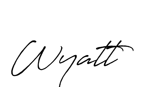 How to make Wyatt signature? Antro_Vectra_Bolder is a professional autograph style. Create handwritten signature for Wyatt name. Wyatt signature style 7 images and pictures png