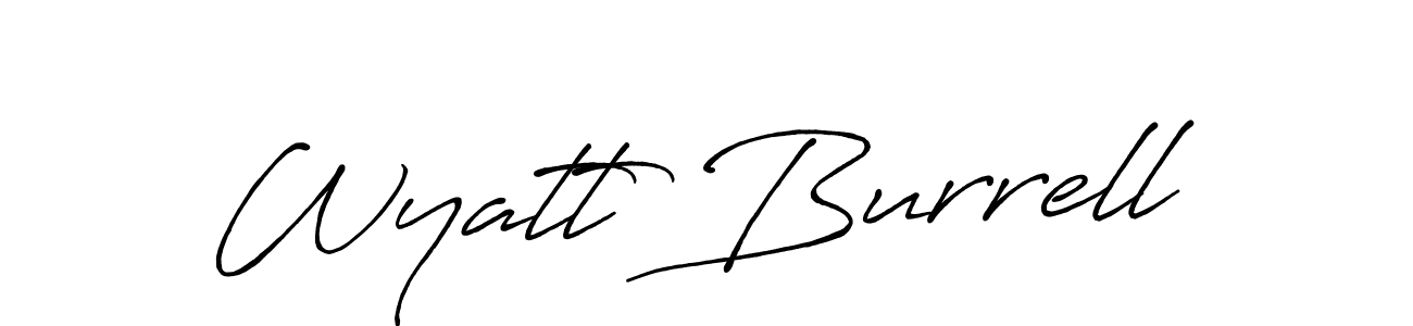 It looks lik you need a new signature style for name Wyatt Burrell. Design unique handwritten (Antro_Vectra_Bolder) signature with our free signature maker in just a few clicks. Wyatt Burrell signature style 7 images and pictures png