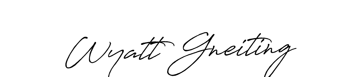 Here are the top 10 professional signature styles for the name Wyatt Gneiting. These are the best autograph styles you can use for your name. Wyatt Gneiting signature style 7 images and pictures png