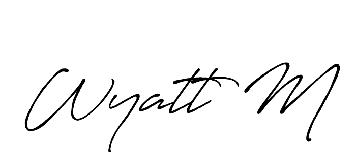 Here are the top 10 professional signature styles for the name Wyatt M. These are the best autograph styles you can use for your name. Wyatt M signature style 7 images and pictures png
