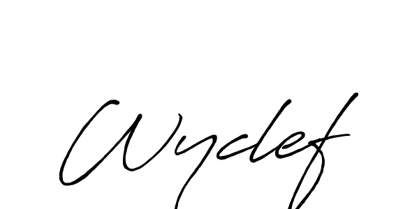 How to make Wyclef signature? Antro_Vectra_Bolder is a professional autograph style. Create handwritten signature for Wyclef name. Wyclef signature style 7 images and pictures png