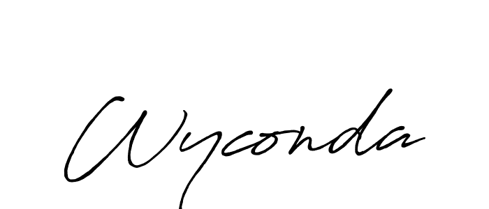 How to make Wyconda signature? Antro_Vectra_Bolder is a professional autograph style. Create handwritten signature for Wyconda name. Wyconda signature style 7 images and pictures png