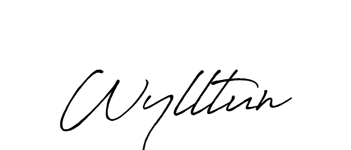 Antro_Vectra_Bolder is a professional signature style that is perfect for those who want to add a touch of class to their signature. It is also a great choice for those who want to make their signature more unique. Get Wylltun name to fancy signature for free. Wylltun signature style 7 images and pictures png