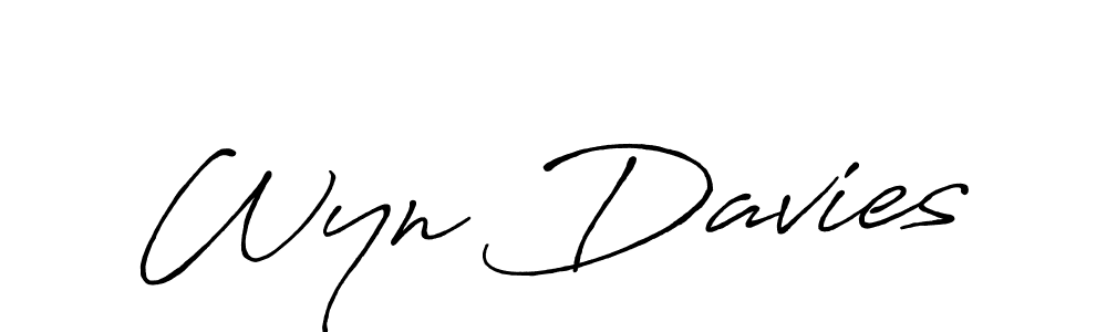 Also we have Wyn Davies name is the best signature style. Create professional handwritten signature collection using Antro_Vectra_Bolder autograph style. Wyn Davies signature style 7 images and pictures png