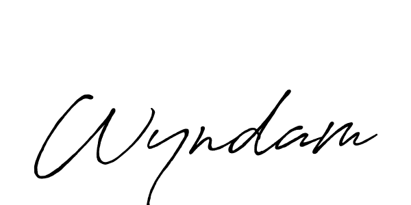 Design your own signature with our free online signature maker. With this signature software, you can create a handwritten (Antro_Vectra_Bolder) signature for name Wyndam. Wyndam signature style 7 images and pictures png