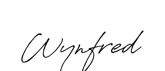 Wynfred stylish signature style. Best Handwritten Sign (Antro_Vectra_Bolder) for my name. Handwritten Signature Collection Ideas for my name Wynfred. Wynfred signature style 7 images and pictures png