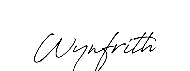 How to make Wynfrith name signature. Use Antro_Vectra_Bolder style for creating short signs online. This is the latest handwritten sign. Wynfrith signature style 7 images and pictures png