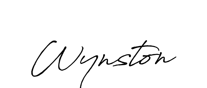 How to make Wynston signature? Antro_Vectra_Bolder is a professional autograph style. Create handwritten signature for Wynston name. Wynston signature style 7 images and pictures png