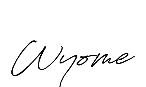 Create a beautiful signature design for name Wyome. With this signature (Antro_Vectra_Bolder) fonts, you can make a handwritten signature for free. Wyome signature style 7 images and pictures png