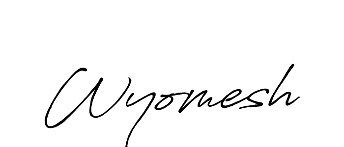 if you are searching for the best signature style for your name Wyomesh. so please give up your signature search. here we have designed multiple signature styles  using Antro_Vectra_Bolder. Wyomesh signature style 7 images and pictures png