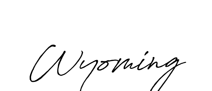 Use a signature maker to create a handwritten signature online. With this signature software, you can design (Antro_Vectra_Bolder) your own signature for name Wyoming. Wyoming signature style 7 images and pictures png