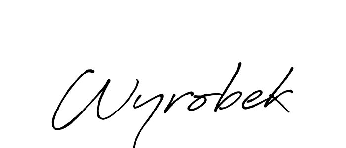 Design your own signature with our free online signature maker. With this signature software, you can create a handwritten (Antro_Vectra_Bolder) signature for name Wyrobek. Wyrobek signature style 7 images and pictures png