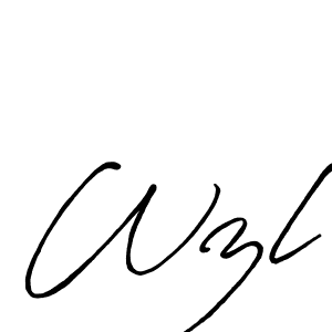 Create a beautiful signature design for name Wzl. With this signature (Antro_Vectra_Bolder) fonts, you can make a handwritten signature for free. Wzl signature style 7 images and pictures png
