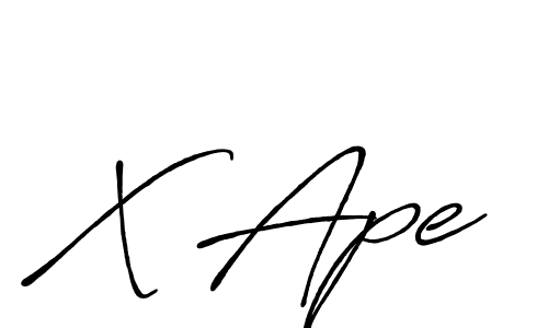Create a beautiful signature design for name X Ape. With this signature (Antro_Vectra_Bolder) fonts, you can make a handwritten signature for free. X Ape signature style 7 images and pictures png