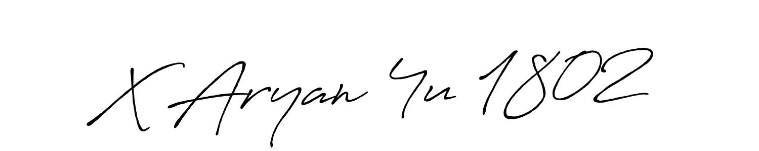 Use a signature maker to create a handwritten signature online. With this signature software, you can design (Antro_Vectra_Bolder) your own signature for name X Aryan 4u 1802. X Aryan 4u 1802 signature style 7 images and pictures png