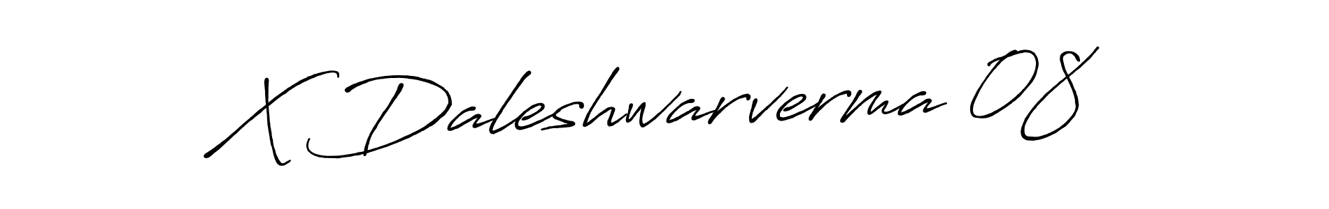 The best way (Antro_Vectra_Bolder) to make a short signature is to pick only two or three words in your name. The name X Daleshwarverma 08 include a total of six letters. For converting this name. X Daleshwarverma 08 signature style 7 images and pictures png