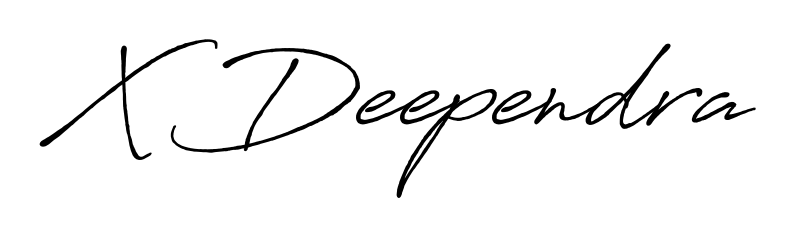 The Antro_Vectra_Bolder font gives name X Deependra a signature that looks effortless yet distinguished. Download high-res PNG instantly. X Deependra signature style 7 images and pictures png