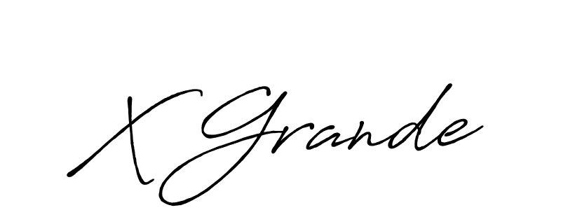 Similarly Antro_Vectra_Bolder is the best handwritten signature design. Signature creator online .You can use it as an online autograph creator for name X Grande. X Grande signature style 7 images and pictures png