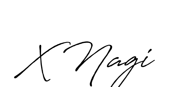 Use a signature maker to create a handwritten signature online. With this signature software, you can design (Antro_Vectra_Bolder) your own signature for name X Nagi. X Nagi signature style 7 images and pictures png