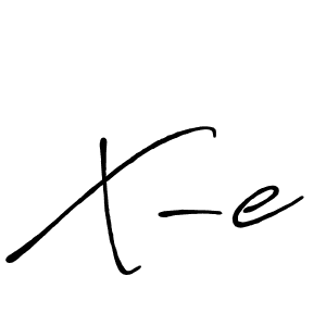 How to make X-e signature? Antro_Vectra_Bolder is a professional autograph style. Create handwritten signature for X-e name. X-e signature style 7 images and pictures png