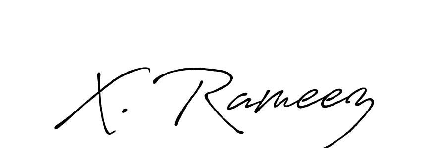 Also You can easily find your signature by using the search form. We will create X. Rameez name handwritten signature images for you free of cost using Antro_Vectra_Bolder sign style. X. Rameez signature style 7 images and pictures png