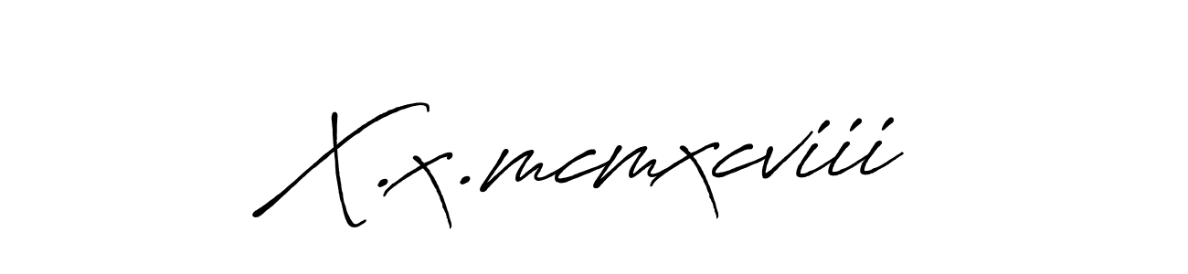 X.x.mcmxcviii stylish signature style. Best Handwritten Sign (Antro_Vectra_Bolder) for my name. Handwritten Signature Collection Ideas for my name X.x.mcmxcviii. X.x.mcmxcviii signature style 7 images and pictures png