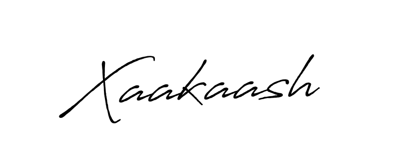 Use a signature maker to create a handwritten signature online. With this signature software, you can design (Antro_Vectra_Bolder) your own signature for name Xaakaash. Xaakaash signature style 7 images and pictures png