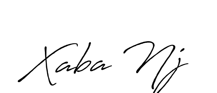 Use a signature maker to create a handwritten signature online. With this signature software, you can design (Antro_Vectra_Bolder) your own signature for name Xaba Nj. Xaba Nj signature style 7 images and pictures png