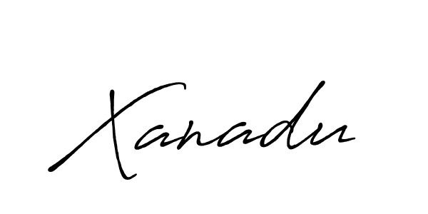 How to make Xanadu signature? Antro_Vectra_Bolder is a professional autograph style. Create handwritten signature for Xanadu name. Xanadu signature style 7 images and pictures png