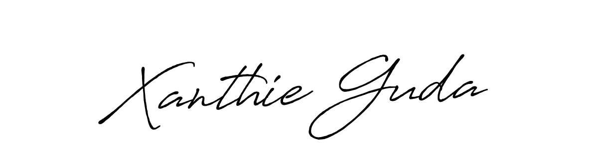 Here are the top 10 professional signature styles for the name Xanthie Guda. These are the best autograph styles you can use for your name. Xanthie Guda signature style 7 images and pictures png