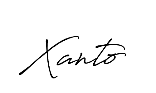 Create a beautiful signature design for name Xanto. With this signature (Antro_Vectra_Bolder) fonts, you can make a handwritten signature for free. Xanto signature style 7 images and pictures png