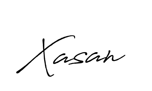 How to make Xasan name signature. Use Antro_Vectra_Bolder style for creating short signs online. This is the latest handwritten sign. Xasan signature style 7 images and pictures png